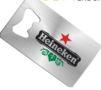 Beverages, Kitchen, Events | Stainless Steel Card Bottle Opener - 4 